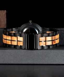montre en bois unisexe prisma sable bracelet