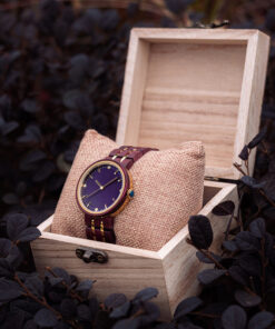 montre en bois femme lexa violette coffret en bois